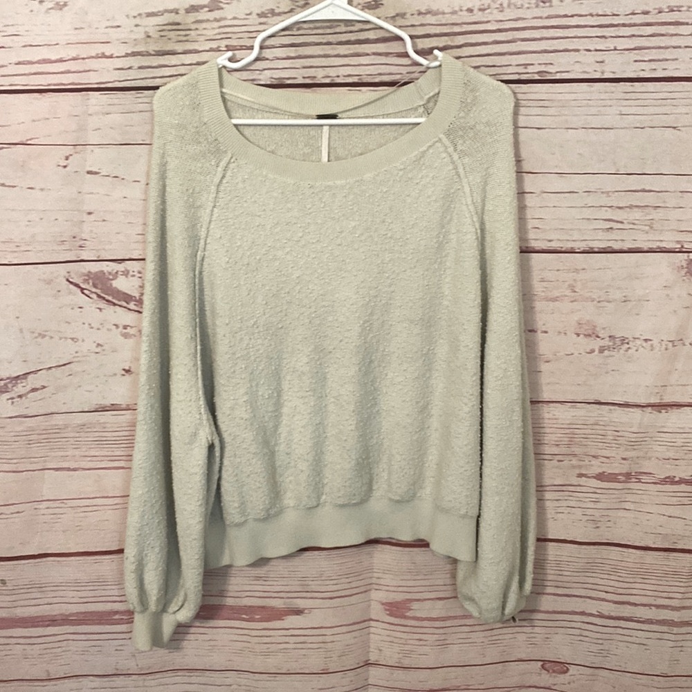 Free People textured scoop neck lightweight sweater